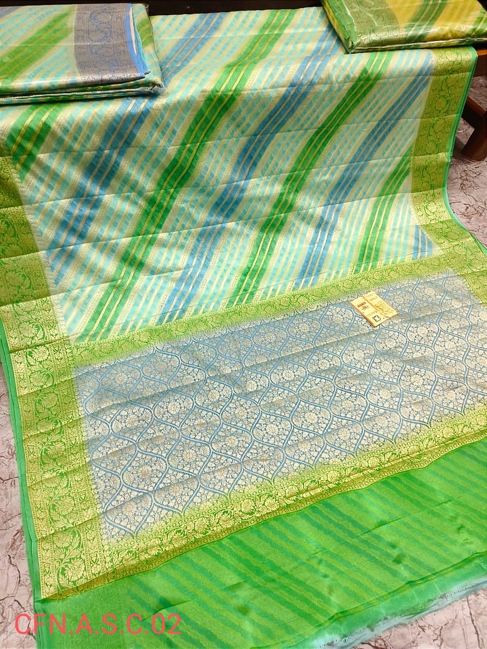 Rangkart Pure khaddi Chiffon Banarasi Saree
