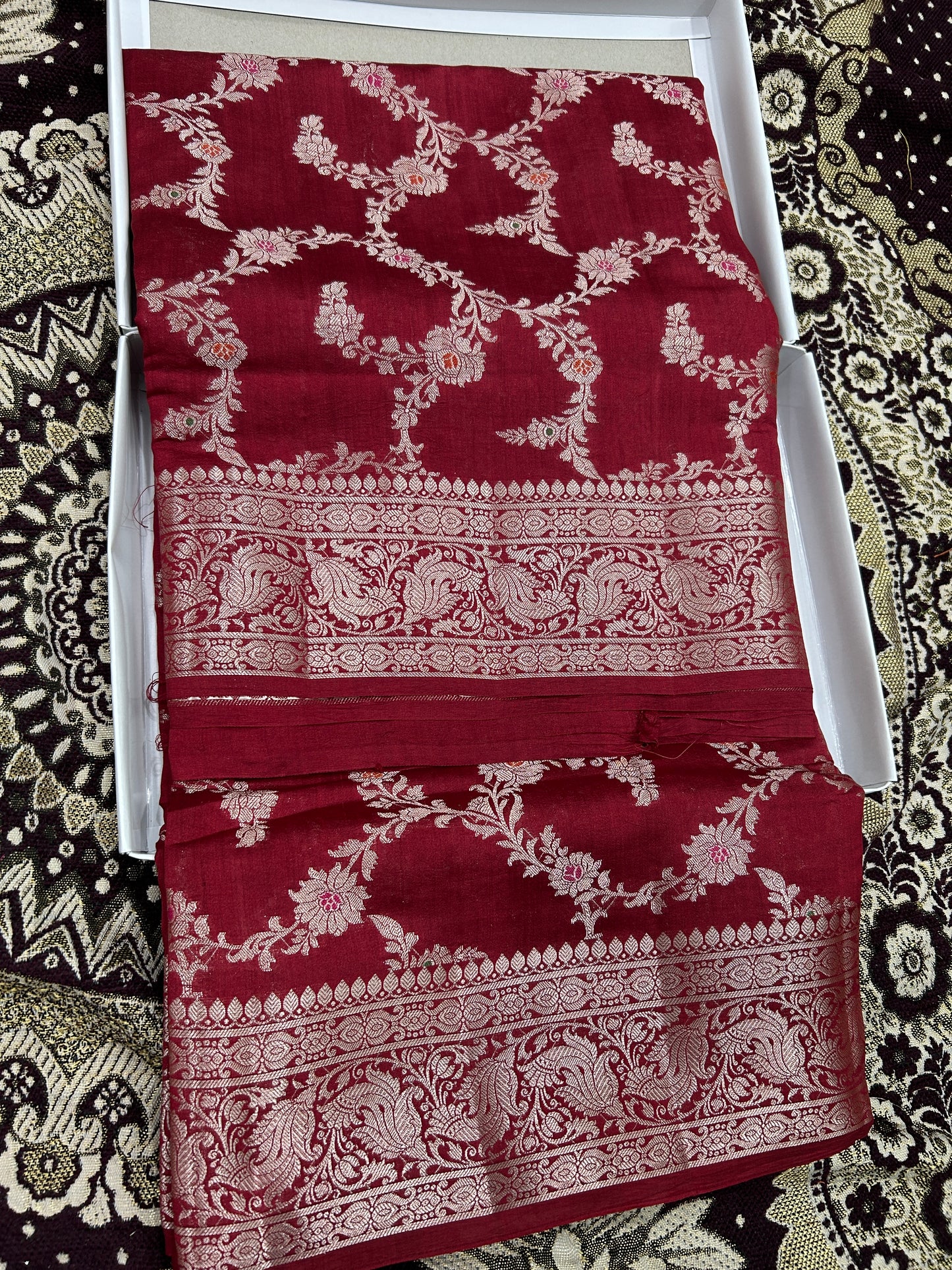 Pure Chiniya Silk Banarasi Saree Handloom