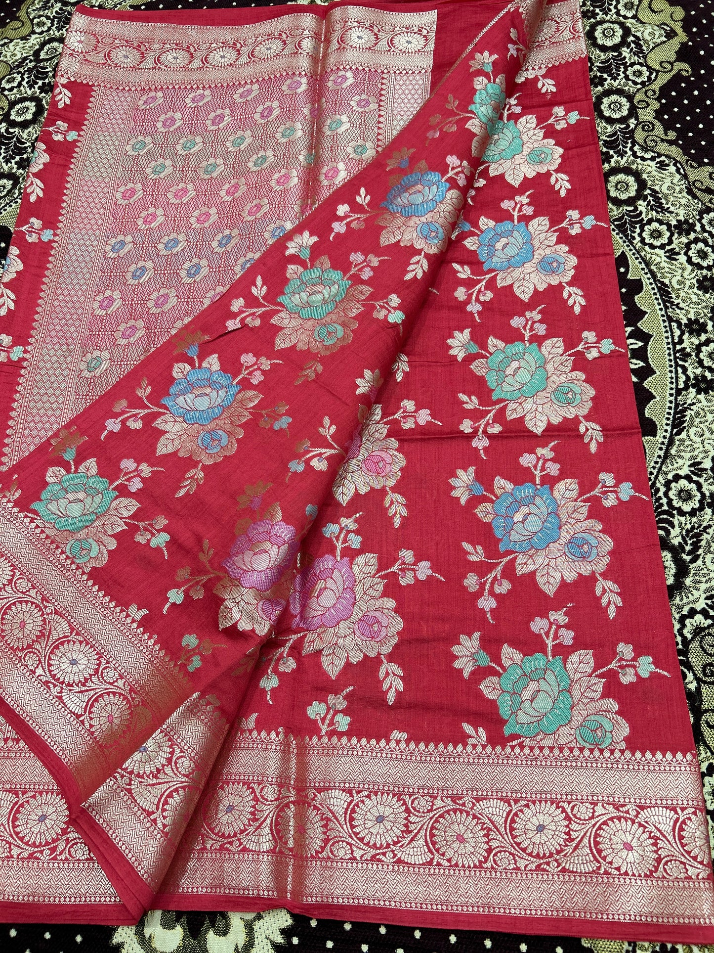 Pure Chiniya Silk Banarasi Saree Handloom