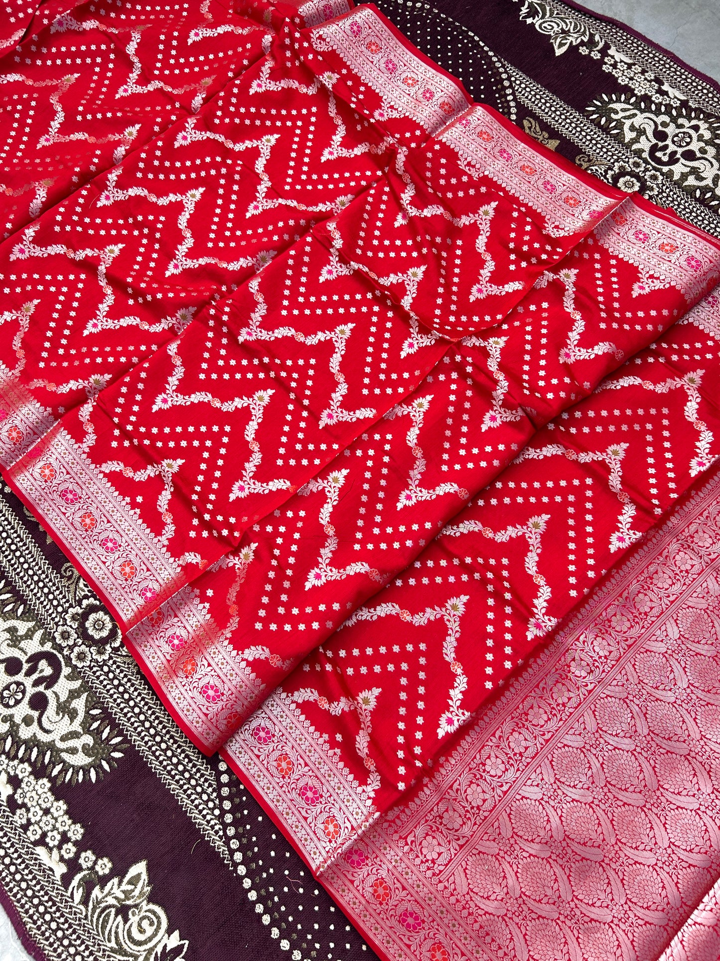 Pure Chiniya Silk Banarasi Saree Handloom