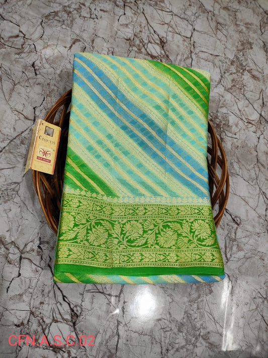 Rangkart Pure khaddi Chiffon Banarasi Saree