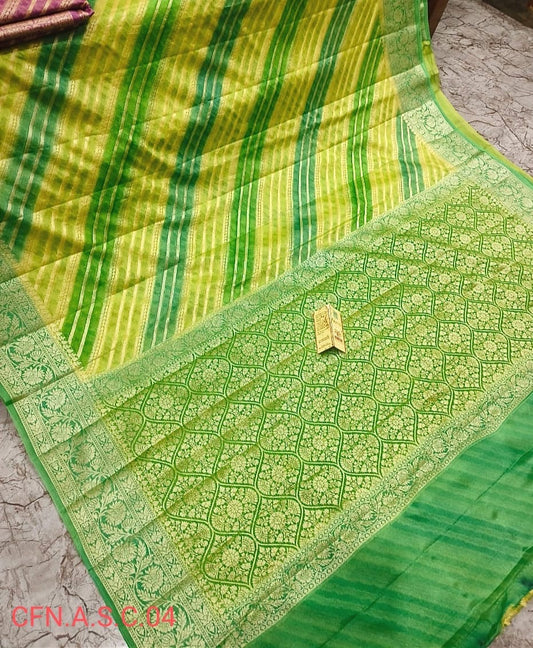 Rangkart Pure Khaddi Chiffon Banarasi Saree