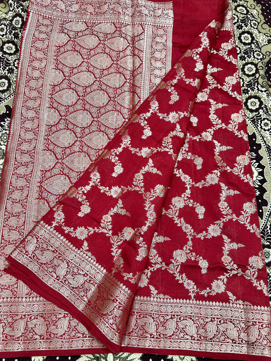 Pure Chiniya Silk Banarasi Saree Handloom