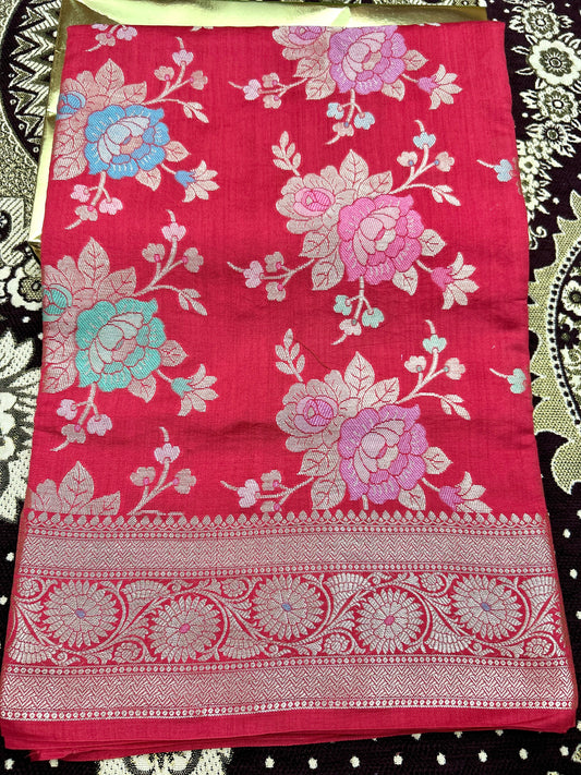 Pure Chiniya Silk Banarasi Saree Handloom